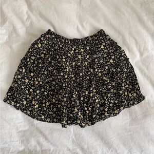 Zara Kids Floral Black and Yellow Skirt